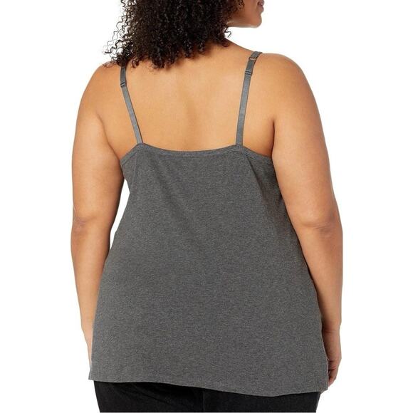 4 Pack Camisole V Neck Tank Top Basic Womens Plus Size 4X Long White Black Gray - Picture 3 of 4